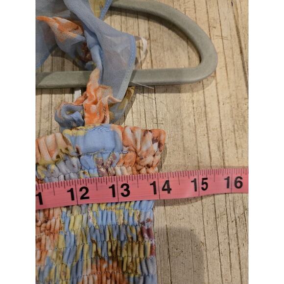 Aakaa Women's Floral Maxi Dress M Off Shoulder Casual Resort Bloomcore - Picture 9 of 9